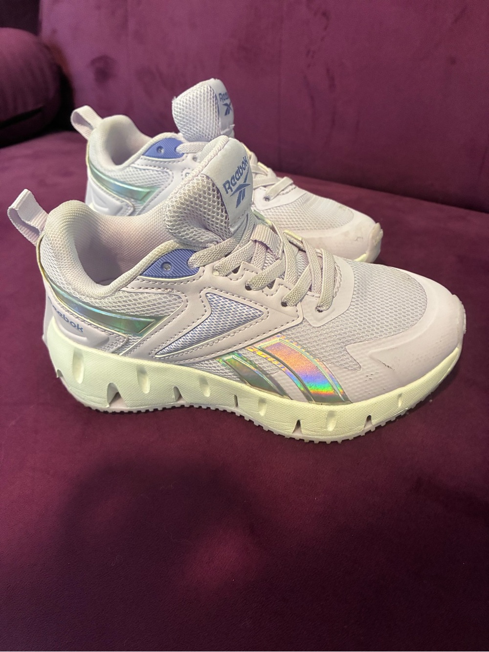 Reebok Kids' Iridescent Purple Athletic Sneakers